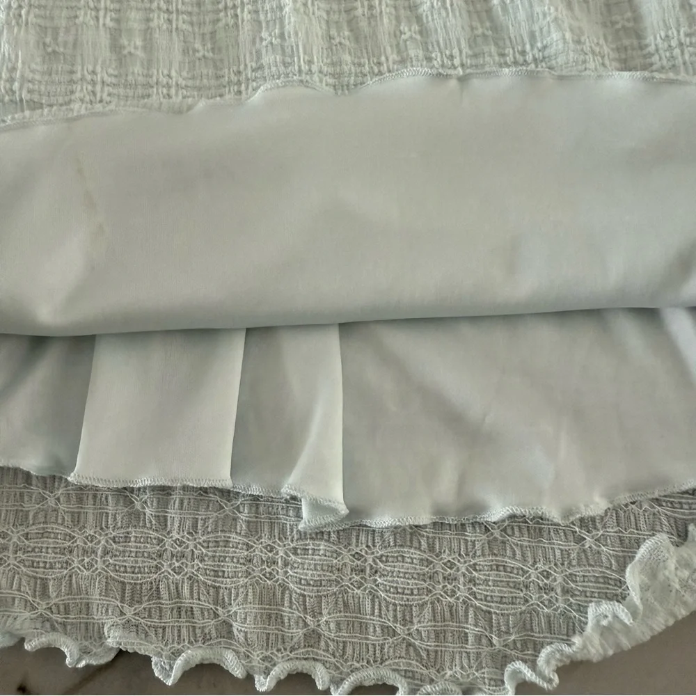 KIRIOUS‎ Los Angeles Dress Women’s Small Blue Y2K Milk Maid Lined Wedding Guest